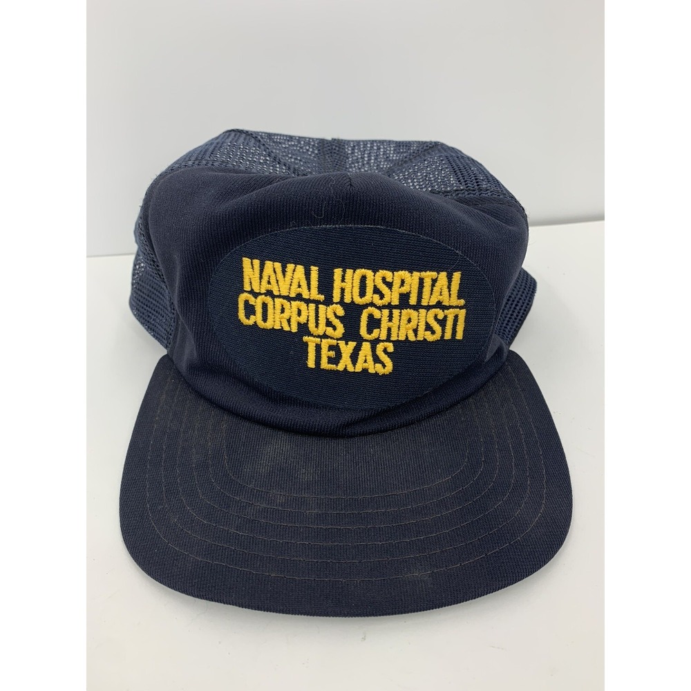 Vintage Snapback Mesh Trucker Hat US Naval Hospital Corpus Christi Texas